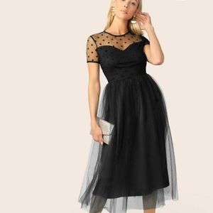 Black sheer top/tulle dress